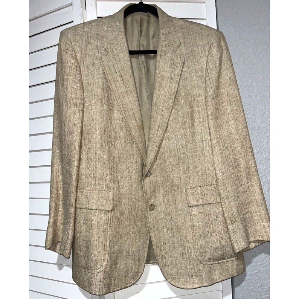 The Denver Store Men’s Vintage 100% Silk Blazer Sports Coat size 42 Old Money
